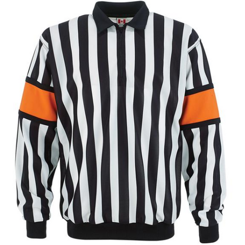 CCM Pro150B Hockey Referee Jersey with Arm Bands Sewn In